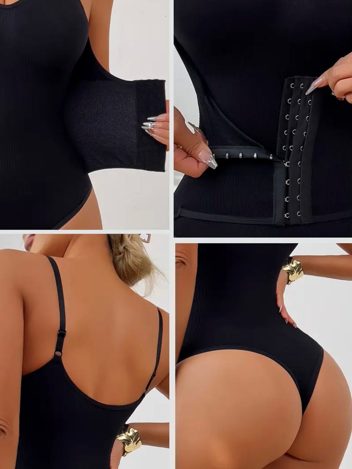 snatched seamles thong bodysuit
