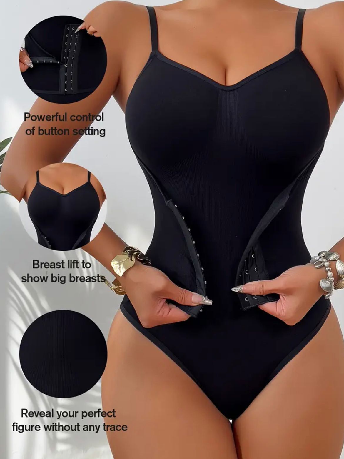 snatched seamles thong bodysuit