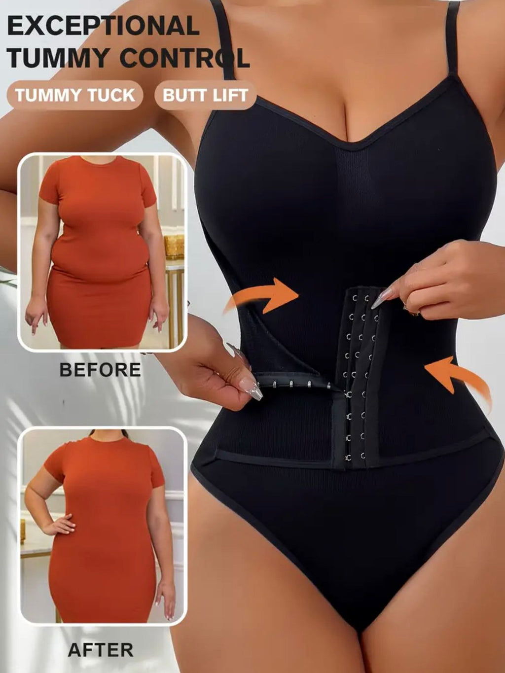 snatched seamles thong bodysuit